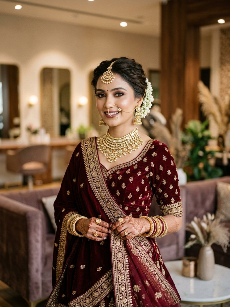 Bridal portrait by Zoi Salon, Bangalore