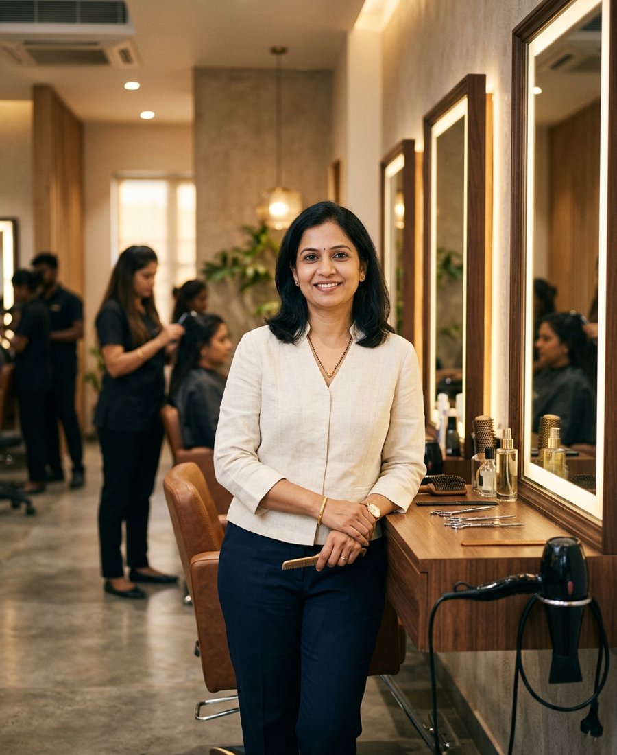 Zoi Salon founder portrait, Bangalore